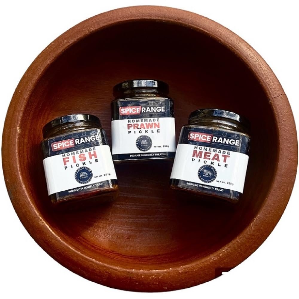 FRESH HOMEMADE Tuna Fish, Prawns, Meat Kerala Pickle Indian Achar PACKED JAN 2026 PACK OF 3