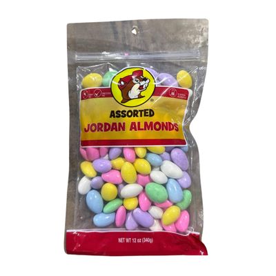 Buc-ee's Jordan Almonds, Milk & Dark Chocolate Almonds, Sugar Free Chocolate ChoicesNon-GMO, Protein-Packed Healthy SweetsOn the Go, Movie & School Snacks (Jordan Almonds, 12 Ounce)