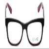 Calabria Viv Collection 870 Square Reading Glasses +1.50 Black Red Women view 2