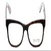 Calabria Viv Collection 870 Square Reading Glasses +3.75 Tortoise Havana White Polka-Dots Women view 2