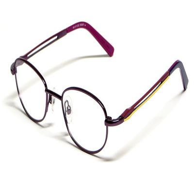 Calabria Viv Kids 116 Oval Blue Light Blocking Reading Glasses +0.00 Violet Purple Girls