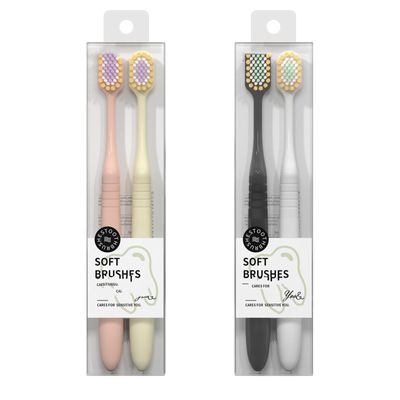delyx Soft-bristled Toothbrush Wide-Headed Adult Department Store Travel Portable Storage Toothbrush