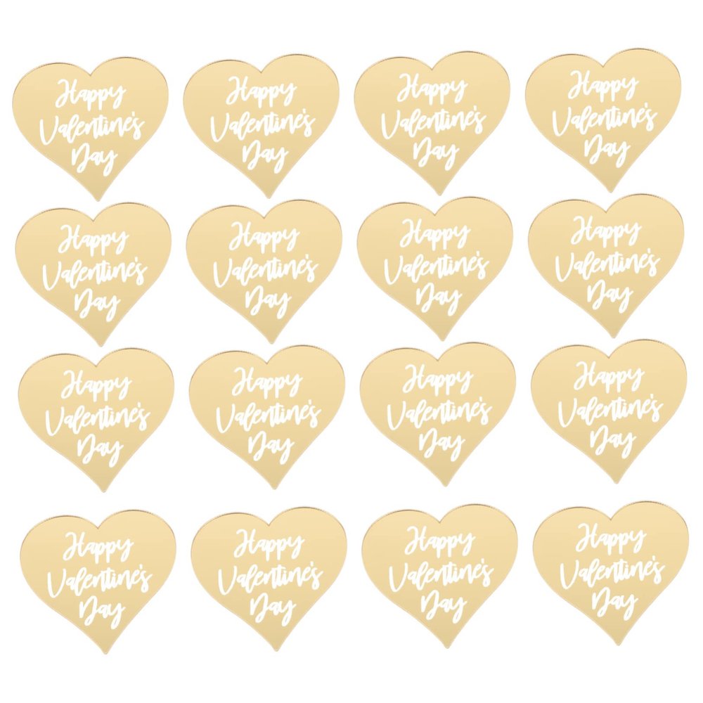 VICASKY 25pcs Valentine's Day Heart Cake Toppers Premium Quality Cake Decorations Safe Practical Inserts for Party Celebrations for Valentine's Day Desserts