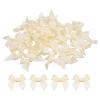 MECCANIXITY 100Pcs Mini Ribbon Bow Mini Fabric Satin Ribbon Flower Bows for Craft DIY Sewing Wedding Birthday Party Light Yellow view 1