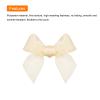 MECCANIXITY 100Pcs Mini Ribbon Bow Mini Fabric Satin Ribbon Flower Bows for Craft DIY Sewing Wedding Birthday Party Light Yellow view 4