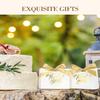 EQOREIIN Mini Gift Bags, 70 Pack - 4.5x1.8x3.9 Inches White Kraft Paper Gift Bags with Bow Ribbon for Birthday, Wedding, Baby Shower view 2