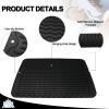 FWUNYVN CPAP Silicone Protector Mat, Waterproof Mat,Shock Absorption Nightstand Protector Mat Reducing Noise, Non-Slip Protective Pad Ensure CPAP Machine Stays Stable On CPAP Nightstand,Black view 3