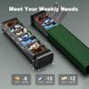 7 Day Weekly Metal Pill Organizer Travel, Kursoaya Premium Aluminum Daily Pill Box, Cute Portable Pill Case, Large Capacity Pill Holder for Supplements, Pills, Vitamins, Medicine (Hunter Green) view 4