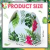 FillTouch 60 Pcs Luau Tropical Party Favor Boxes Hawaiian Themed Gable Gift Box Set Palm Leaves Hibiscus Candy Goodie Boxes Aloha Luau Party Supplies for Summer Treat Birthday, Floral Design, 6x3x3 view 3