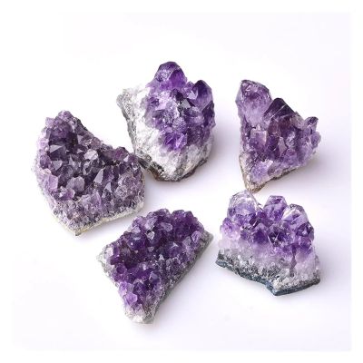 1PC, Natural Amethyst, Crystal Cluster Quartz Primary Crystal Healing Stone, Decorated Purple (Color : Random Delivery, Size : 10-30g)