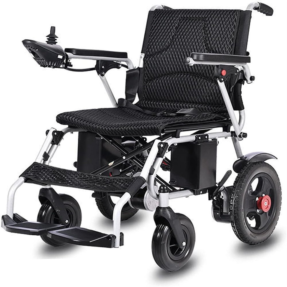 15KM Electric Wheelchairs, Foldable Lightweight Portable All Terrain Power Motorized Wheel Chair for Adults Seniors