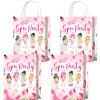 16 Pcs Spa Birthday Makeup Pajamas Sleepover Party Favor Bags,Spa Birthday Cosmetics Goodie Treat Candy Snack Gift Bags for Kids Girls Women Party Supplies decorations view 1
