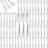 Hushee 300 Pcs Plastic Mini Plastic Forks Bulk 4 Inch Disposable Mini Appetizer Forks Tasting Fork Cutlery for Dessert Party Wedding Catering Fruit Cake(Silver Color) view 1