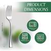 Hushee 300 Pcs Plastic Mini Plastic Forks Bulk 4 Inch Disposable Mini Appetizer Forks Tasting Fork Cutlery for Dessert Party Wedding Catering Fruit Cake(Silver Color) view 3