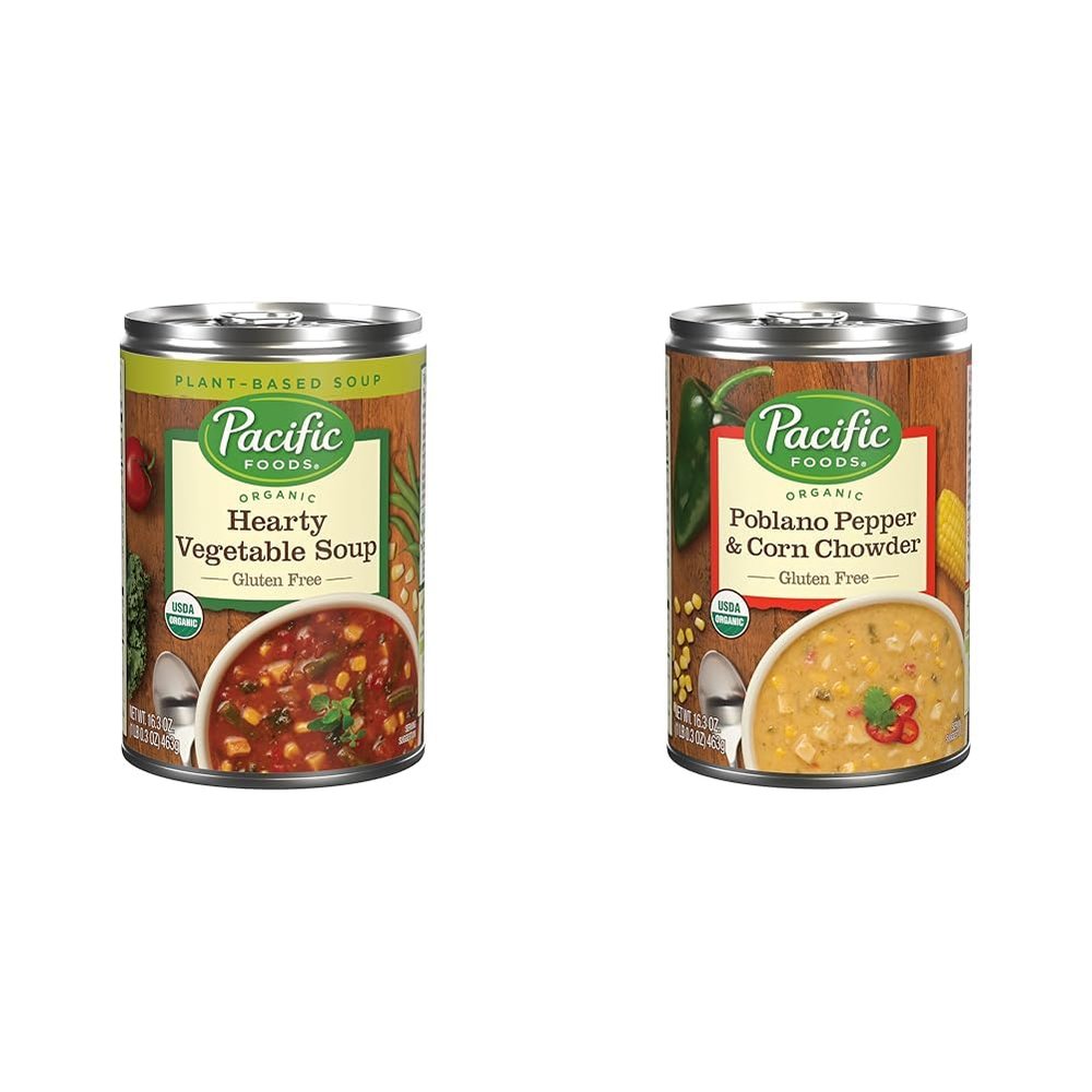 (Bundle of 4) Pacific Foods Organic Soups, 16.3 oz Cans