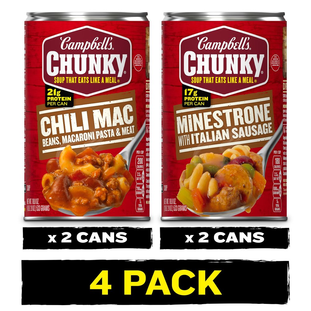 (Bundle of 4) Campbell's Chunky Soups, 18.8 oz Cans
