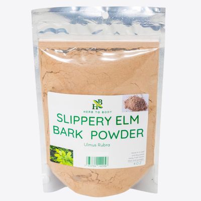 Herb To Body Slippery Elm Bark Powder | Ulmus Rubra | Wildcrafted | 4oz