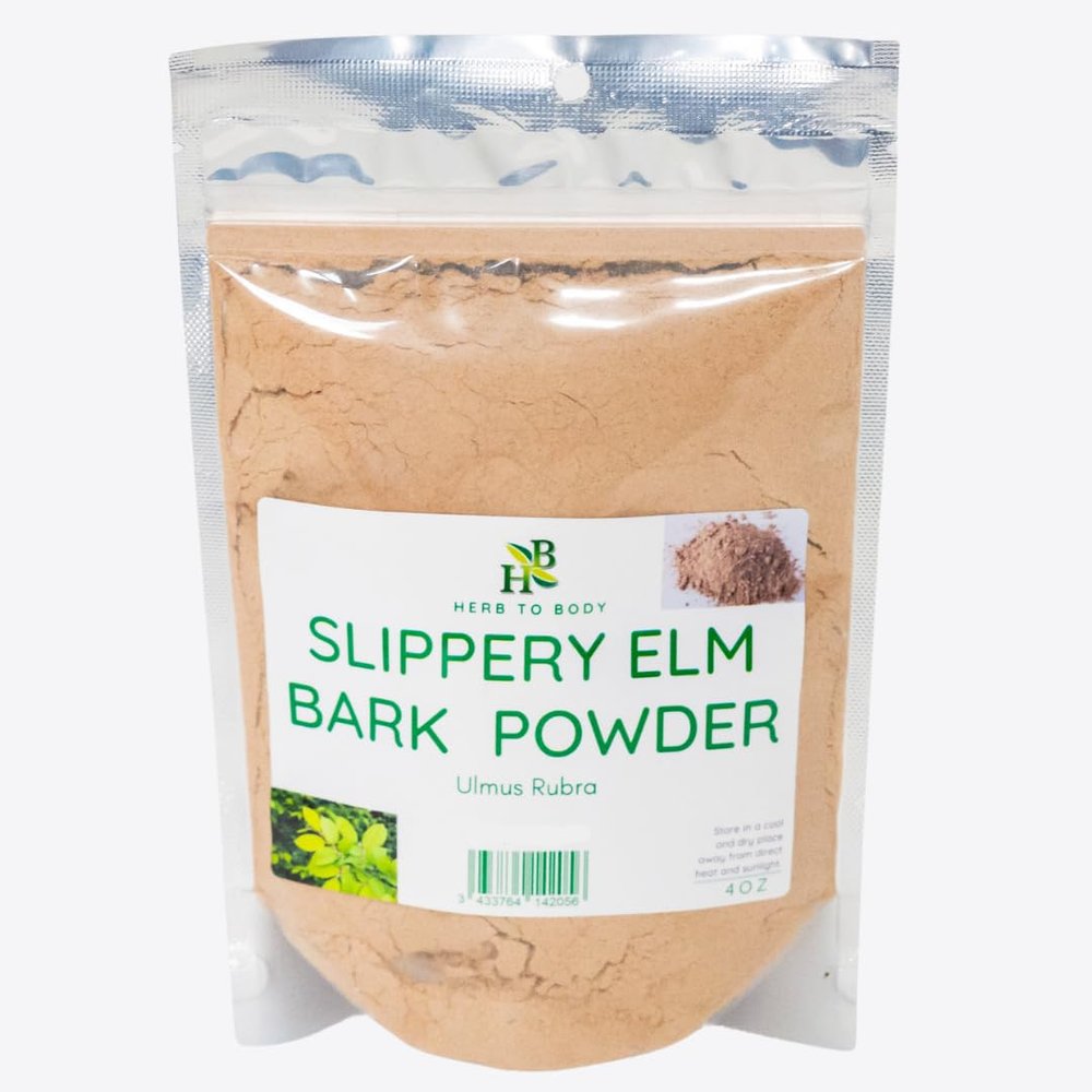 Herb To Body Slippery Elm Bark Powder | Ulmus Rubra | Wildcrafted | 4oz