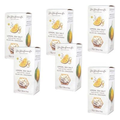 The Fine Cheese Co Sea Salt, Lemon & EVOO Crackers, 125 GR, 6 Pack
