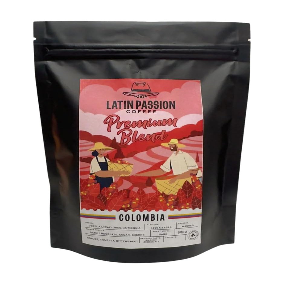 LATIN PASSION PREMIUM DARK ROAST COFFEE | 100% COLOMBIAN ARABICA (32Oz)
