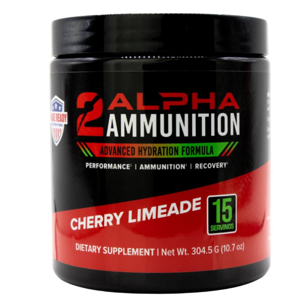 MAKE READY NUTRITION 2ALPHA Ammunition Cherry Limeade - Hydration, Energy Drink, and Immune Support with Vitamin C, Calcium, Potassium, D-Ribose, Magnesium & Zinc - 304.5g