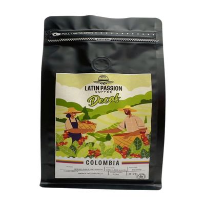 LATIN PASSION PREMIUM DECAF ROAST COFFEE| 100% COLOMBIAN (16Oz)