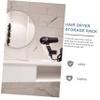 balacoo Hair Dryer Rack for Desk Glass Hair Dryer Holder Bathroom Supplies Sturdy Storage Bracket view 3