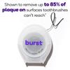 Burst Expanding Dental Floss (Mint Eucalyptus/80 Yards) | Stain Absorbing & Woven Tooth Floss with Xylitol Coating to Fight Cavities | Vegan | Paraben Free Expanding Floss view 3
