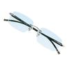 VisionGlobal Metal Readers for men/women Blue Light Blocking,Hand-set Diamond Fashion Square Glasses (Silver Blue, 1.50 Magnification) view 1