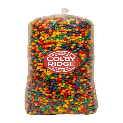 Colby Ridge Rainbow Mix Gourmet Craft Popped Gluten Free Popcorn Bulk Sized Large Gift Bash Bags (Bulk 18 Gal. 288 Cups.)
