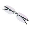 VisionGlobal Metal Readers for men/women Blue Light Blocking,Hand-set Diamond Fashion Square Glasses (Grey Pink, 1.00 Magnification) view 1