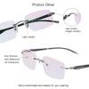 VisionGlobal Metal Readers for men/women Blue Light Blocking,Hand-set Diamond Fashion Square Glasses (Grey Pink, 1.50 Magnification) view 2