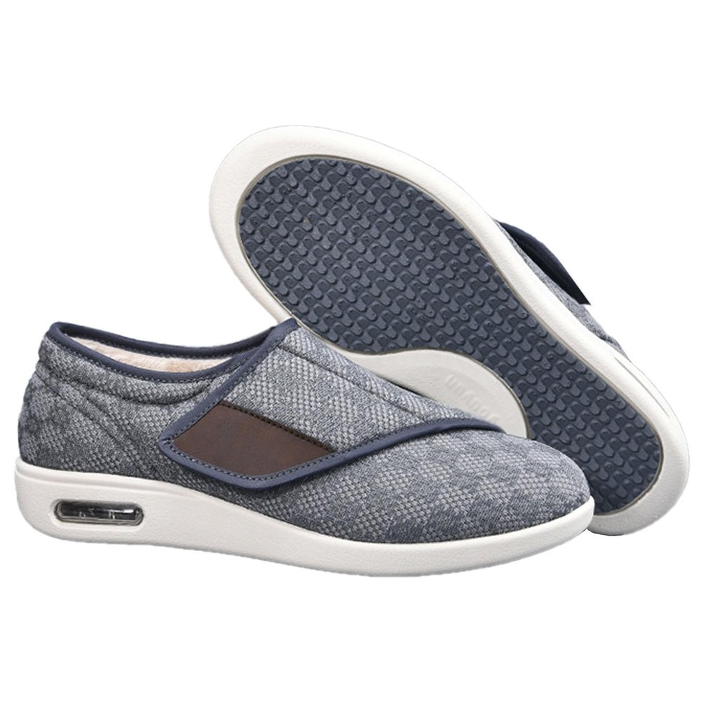 Men's Diabetic Shoes Wide Width Shoes,Unisex Winter Warm Memory Foam House Shoes Diabetic Arthritis Edema Swollen Indoor Outdoor Bootie Men 4.5/Women 5.5