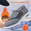 Men's Diabetic Shoes Wide Width Shoes,Unisex Winter Warm Memory Foam House Shoes Diabetic Arthritis Edema Swollen Indoor Outdoor Bootie Men 4.5/Women 5.5 view 3