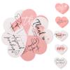 150pcs Coated Paper Thank You Label Tags DIY Bridal Shower Tags Valentine Heart Small Business Wedding Thank You Heart Card Packing Card Bride Heart-Shaped view 1