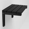Folding Natural Teak Wood Shower Seat, Foldable Shower Bench, Wall Mounted Folding Wooden Shower Stool, Inside Shower Seat for Seniors Disabled Pregnant, Handmade Fold Down Shower Seat (Black) view 1