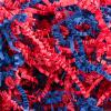 CHECHNYA Crinkle Cut Paper Shred Filler 1LB,Shredded Paper for Gift Baskets,Recyclable Craft Shred Paper Filler Red & Blue Christmas Mix view 1