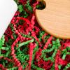 CHECHNYA Crinkle Cut Paper Shred Filler 1LB,Shredded Paper for Gift Baskets,Recyclable Craft Shred Paper Filler Red & Green Christmas Mix view 3