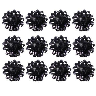 27 Large Gift Bows,3.5 inches, Bows for Gift Wrapping and Presents,Christmas Bows,for Parties, Birthdays, Weddings or Other Holidays. (Black)