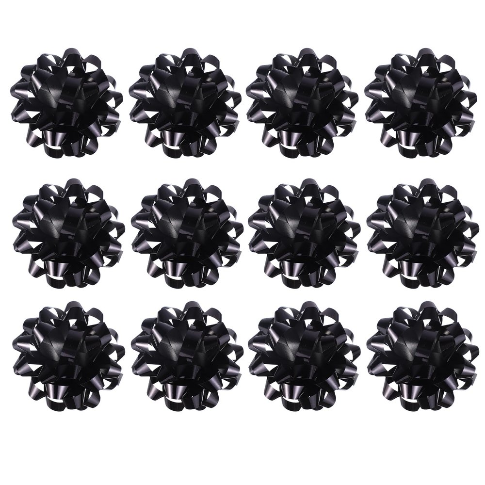 27 Large Gift Bows,3.5 inches, Bows for Gift Wrapping and Presents,Christmas Bows,for Parties, Birthdays, Weddings or Other Holidays. (Black)