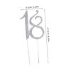 VICASKY Number Cake Topper Rhinestone Birthday Cake Topper Silver for 18th Birthday Anniversary view 2