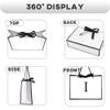 QLSKO Initial Gift Bag with Bow Ribbon Personalized Horizontal Paper Bag Monogrammed Birthday Gifts for Women Men (I-Small) view 3