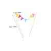 VICASKY 5pcs Flag Cake Insert Birthday Toothpicks Cupcakes Birthday Cupcake Picks Fruit Toothpick Fondant Topper Cake Banner Topper Party Cups Triangle Paper Cup Bamboo view 2