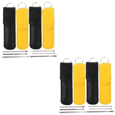 Gatuida 8sets Earwax Removal Tool Set Portable Ear Cleaning Kit Ergonomic Design of Earwax Extractors for Efficient Wax Removal Compact Storage