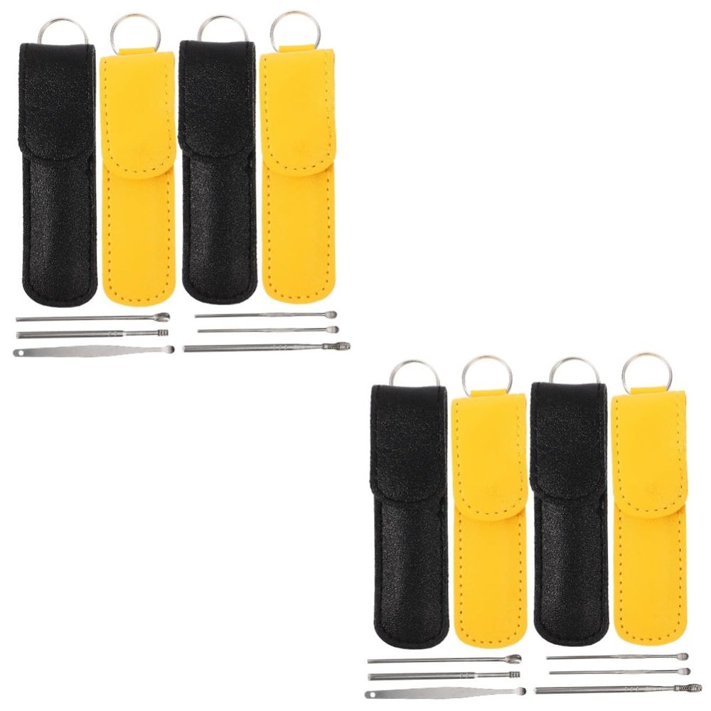 Gatuida 8sets Earwax Removal Tool Set Portable Ear Cleaning Kit Ergonomic Design of Earwax Extractors for Efficient Wax Removal Compact Storage