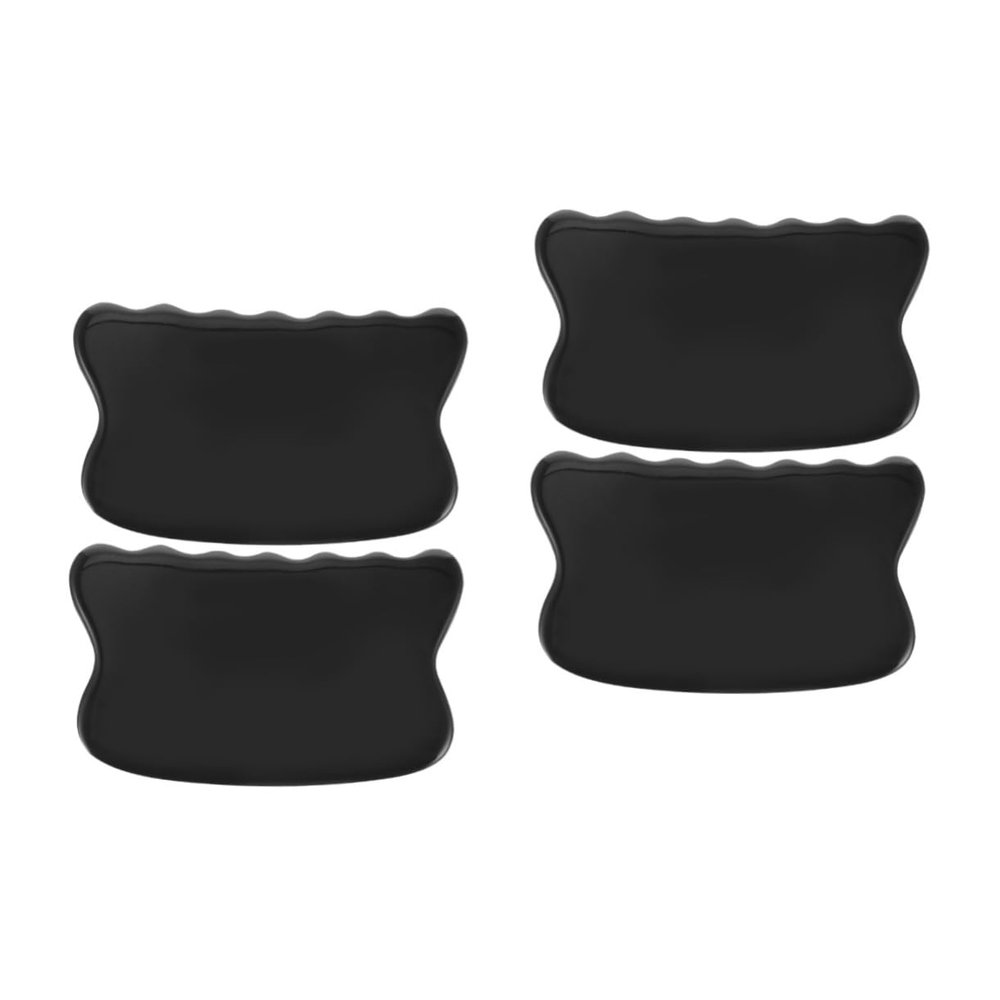 Gatuida 4pcs Natural Water Buffalo Horn Gua Boards for Home Use Muscle Relaxation and Lymph Massage Tools for Scalp Neck and