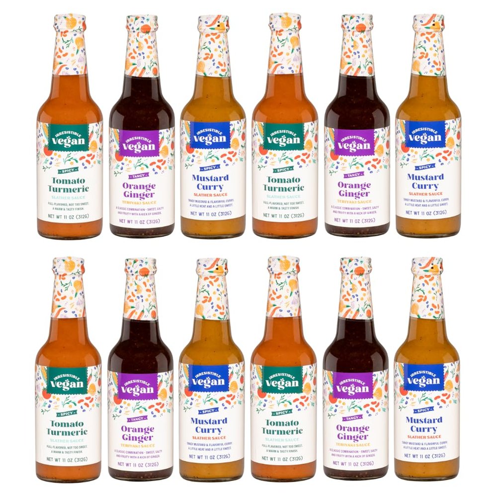 Irresistible Vegan Sauce - Assorted Flavors Pack 11oz (11oz, 12)