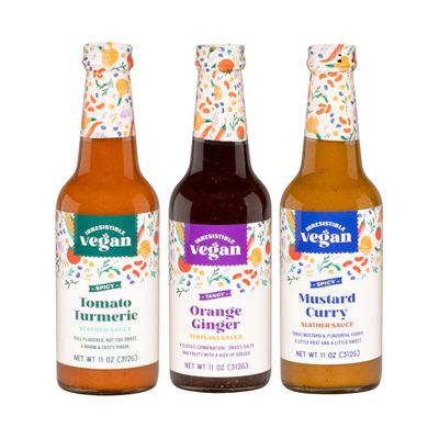 Irresistible Vegan Sauce - Assorted Flavors Pack 11oz (11oz, 3)