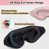 3D Eye Mask for Lash Extensions, Lash Sleeping Mask Eyelash Protector for Women, Light Blocking Deep Contoured Eye Covers for Sleeping with No Pressure Cup & Adjustable Strap for Sleep Yoga Travel view 2