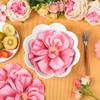 100Pcs Flower Paper Napkins Pink Disposable Floral Napkins Flower Shaped Cocktail Napkins for Mothers Day Birthday Bridal Baby Shower Party Supplies view 4